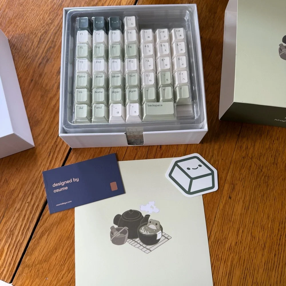 Osume Matcha Base Kit Keycaps - Hiragana (Japanese with US Script)